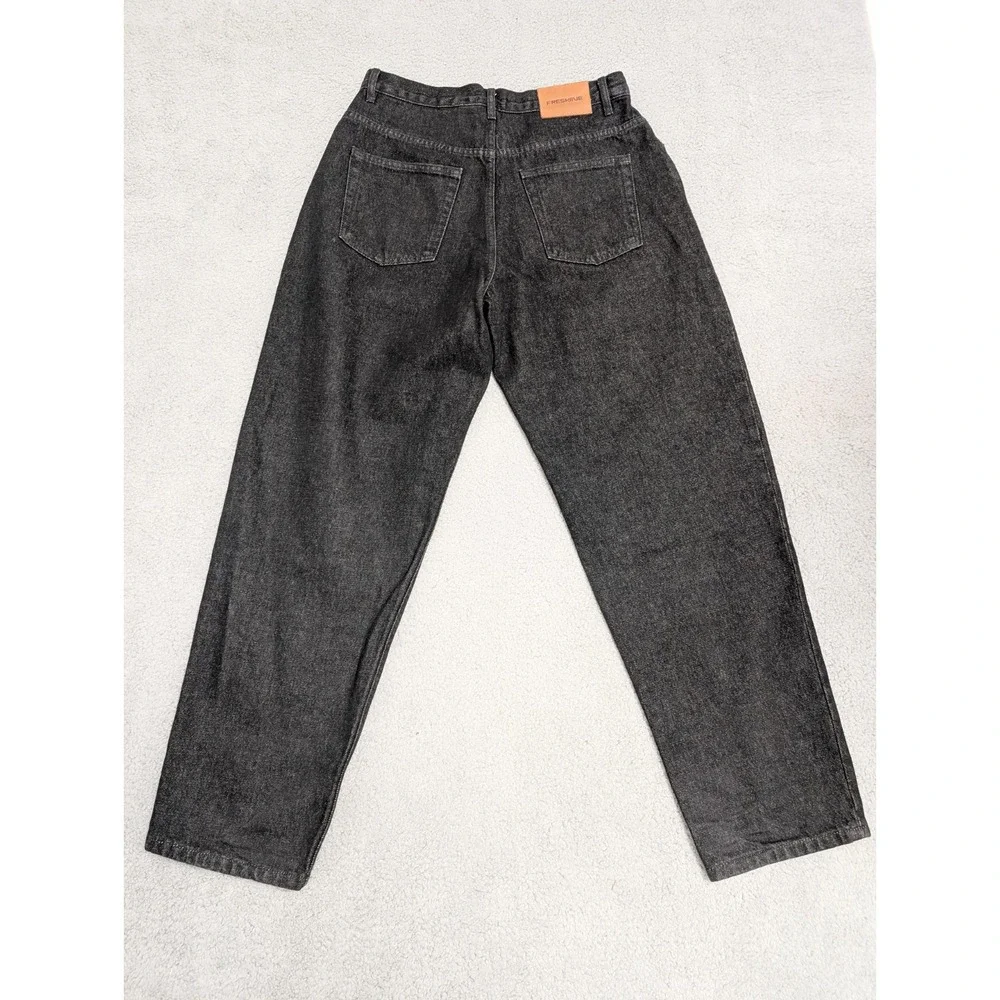Fresh Jive Jeans Mens Size 32 Black High Rise Baggy Denim Pants Skater USA VTG - Picture 2 of 16